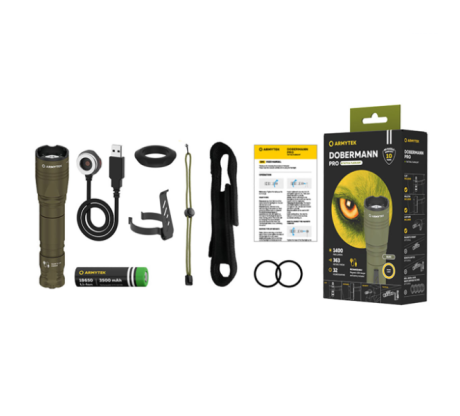 Фонарь Armytek Dobermann Pro Magnet USB Olive XHP35 HI тёплый