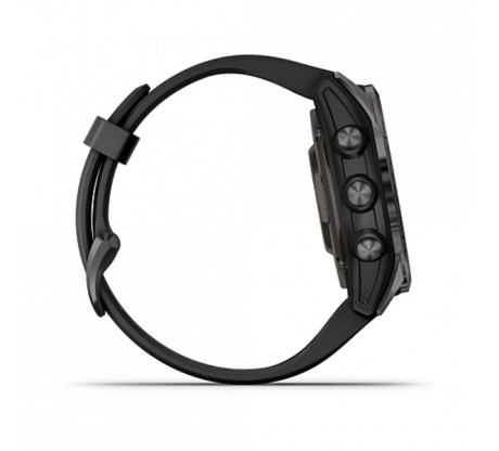Умные часы Garmin epix Pro (Gen 2) Sapphire Edition 42мм, титановый, угольно-серый, DLC, черный ремешок