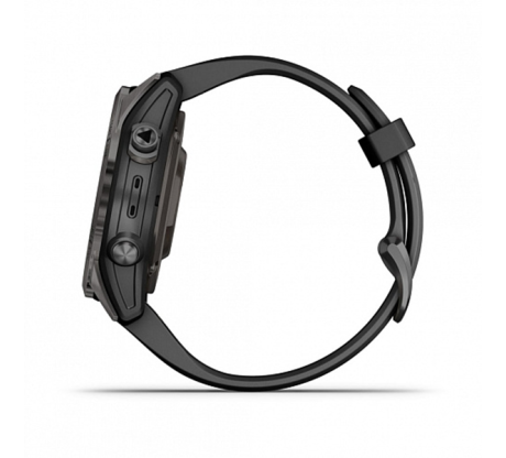 Умные часы Garmin epix Pro (Gen 2) Sapphire Edition 42мм, титановый, угольно-серый, DLC, черный ремешок