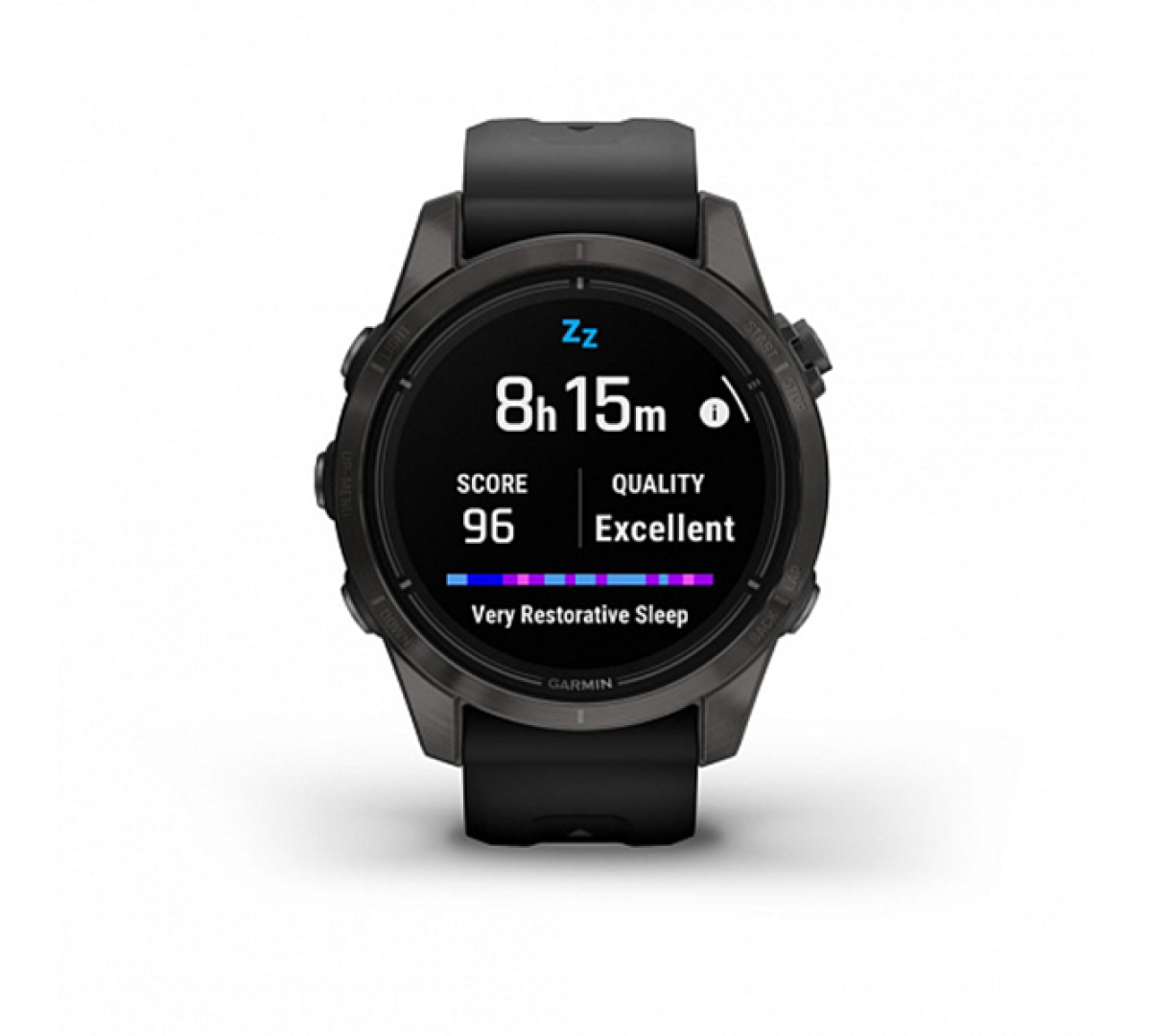 Умные часы Garmin epix Pro (Gen 2) Sapphire Edition 42мм, титановый, угольно-серый, DLC, черный ремешок