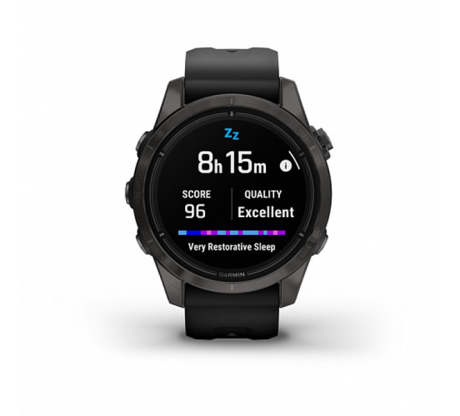 Умные часы Garmin epix Pro (Gen 2) Sapphire Edition 42мм, титановый, угольно-серый, DLC, черный ремешок