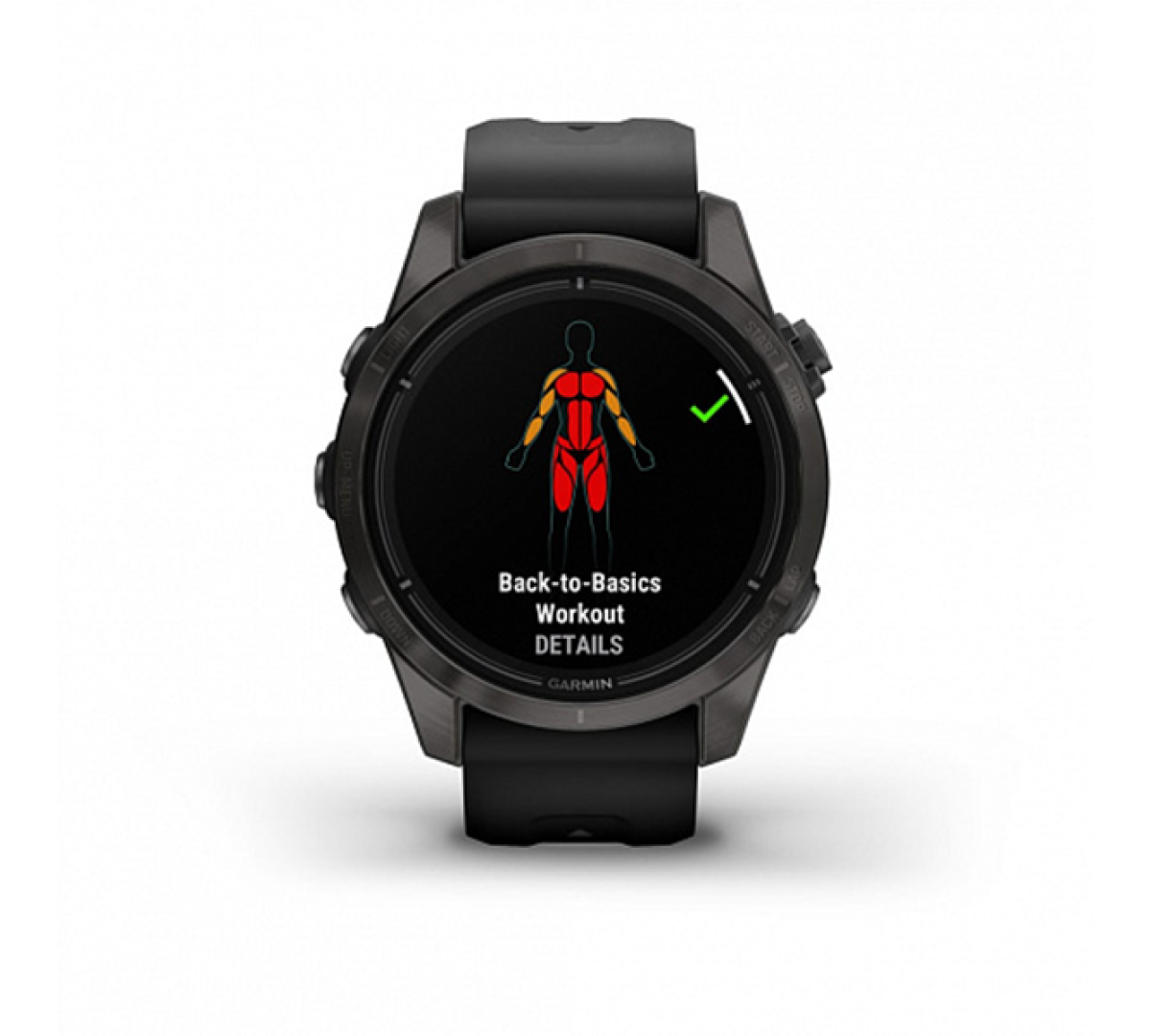Умные часы Garmin epix Pro (Gen 2) Sapphire Edition 42мм, титановый, угольно-серый, DLC, черный ремешок