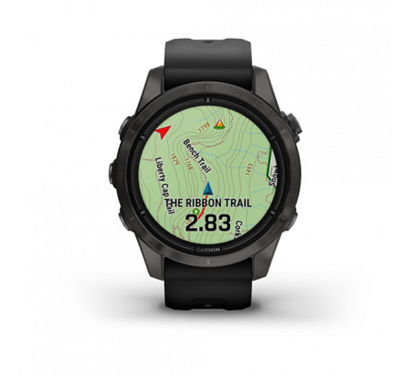 Умные часы Garmin epix Pro (Gen 2) Sapphire Edition 42мм, титановый, угольно-серый, DLC, черный ремешок