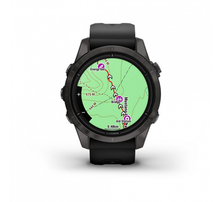 Умные часы Garmin epix Pro (Gen 2) Sapphire Edition 42мм, титановый, угольно-серый, DLC, черный ремешок