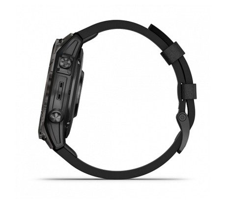 Умные часы Garmin epix Pro (Gen 2) Sapphire Edition 47мм, титановый, угольно-серый, DLC, черный кожаный ремешок