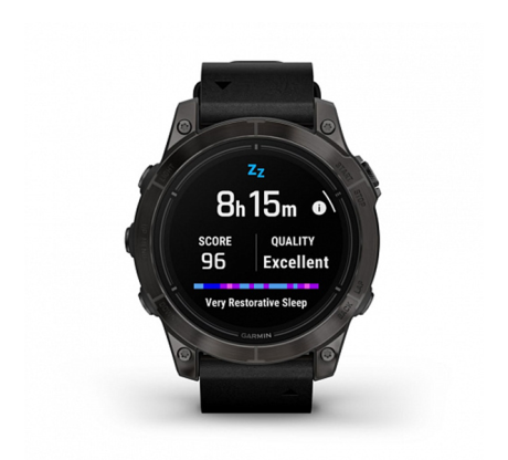 Умные часы Garmin epix Pro (Gen 2) Sapphire Edition 47мм, титановый, угольно-серый, DLC, черный кожаный ремешок