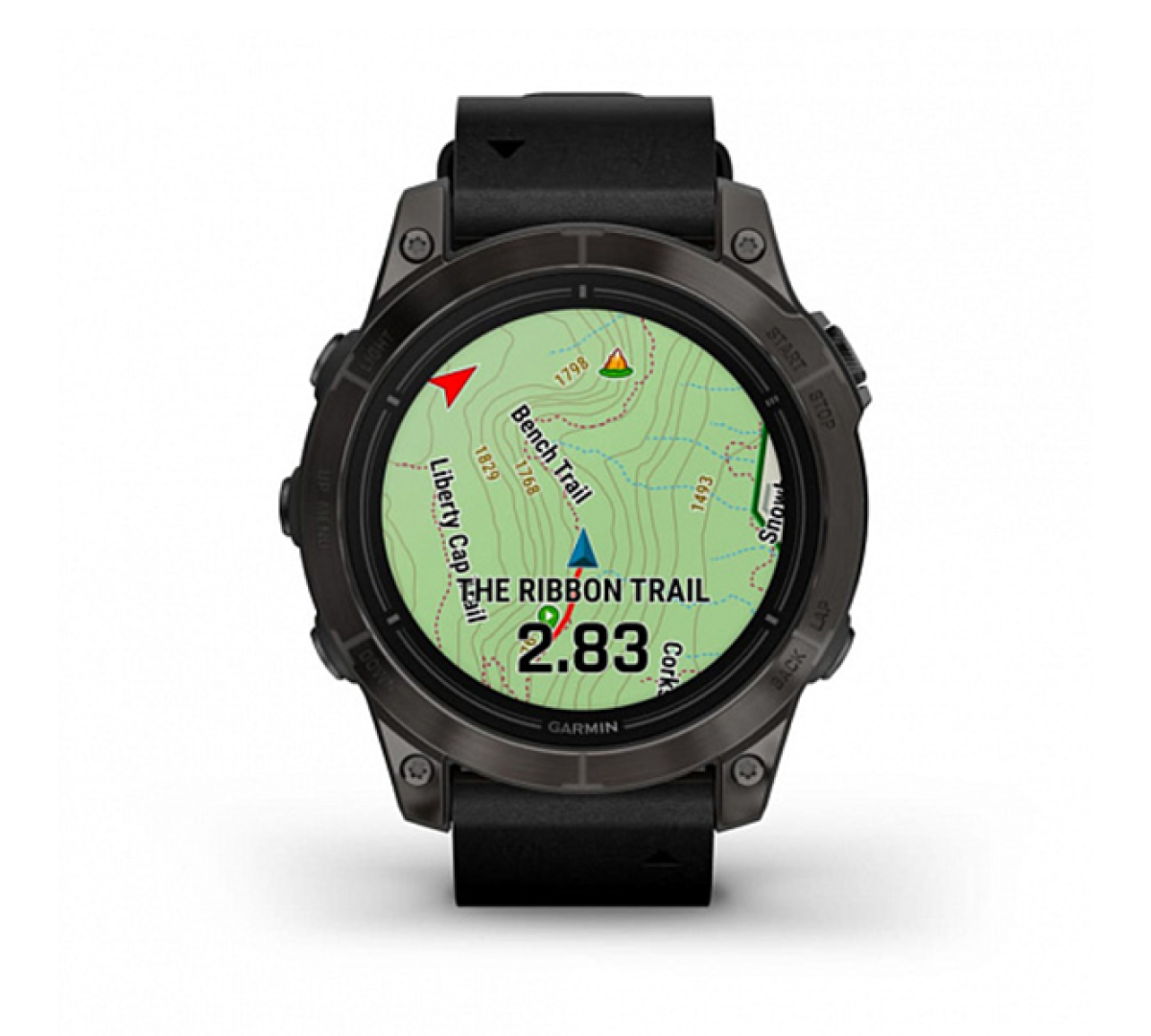 Умные часы Garmin epix Pro (Gen 2) Sapphire Edition 47мм, титановый, угольно-серый, DLC, черный кожаный ремешок
