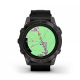 Умные часы Garmin epix Pro (Gen 2) Sapphire Edition 47мм, титановый, угольно-серый, DLC, черный кожаный ремешок