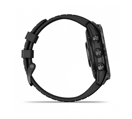 Умные часы Garmin epix Pro (Gen 2) Sapphire Edition 47мм, титановый, угольно-серый, DLC, черный ремешок