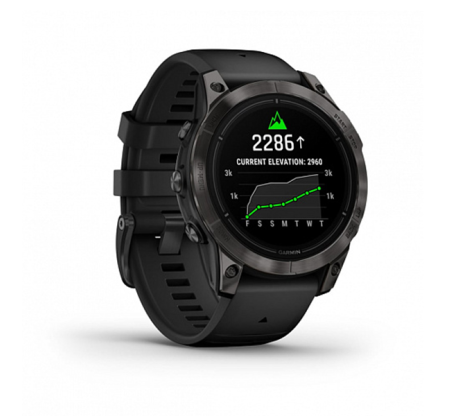 Умные часы Garmin epix Pro (Gen 2) Sapphire Edition 47мм, титановый, угольно-серый, DLC, черный ремешок