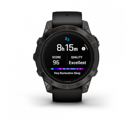 Умные часы Garmin epix Pro (Gen 2) Sapphire Edition 47мм, титановый, угольно-серый, DLC, черный ремешок