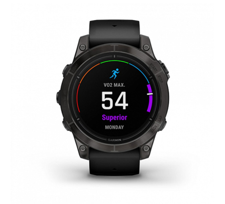 Умные часы Garmin epix Pro (Gen 2) Sapphire Edition 47мм, титановый, угольно-серый, DLC, черный ремешок