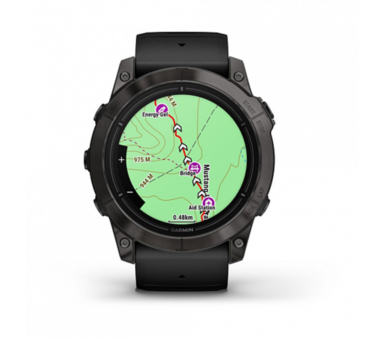 Умные часы Garmin epix Pro (Gen 2) Sapphire Edition 51мм, титановый, угольно-серый, DLC, черный силиконовый ремешок
