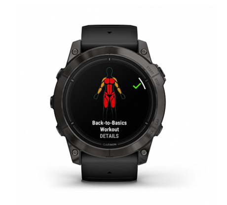 Умные часы Garmin epix Pro (Gen 2) Sapphire Edition 51мм, титановый, угольно-серый, DLC, черный силиконовый ремешок