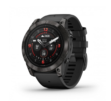 Умные часы Garmin epix Pro (Gen 2) Sapphire Edition 51мм, титановый, угольно-серый, DLC, черный силиконовый ремешок