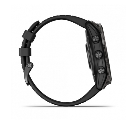 Умные часы Garmin epix Pro (Gen 2) Sapphire Edition 51мм, титановый, угольно-серый, DLC, черный силиконовый ремешок