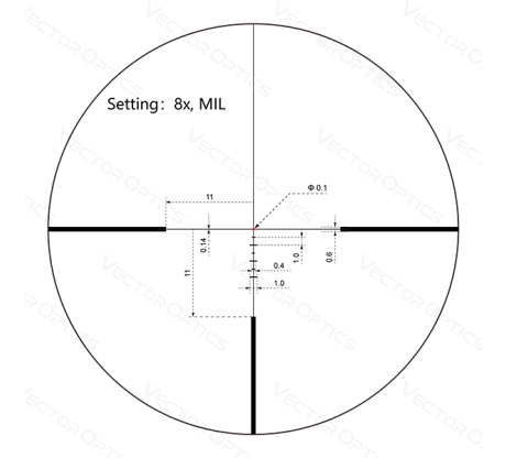 Оптический прицел Vector Optics Continental x8 1-8x24i ED Hunting Fiber